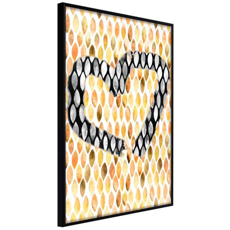 Wall Poster Summer Sign - unique composition with a heart in shades of brown 118278 additionalImage 10
