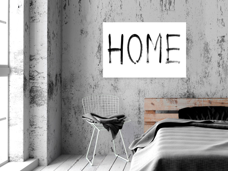 Wall Poster Black Home - black and white simple composition with English text 119278 additionalImage 17