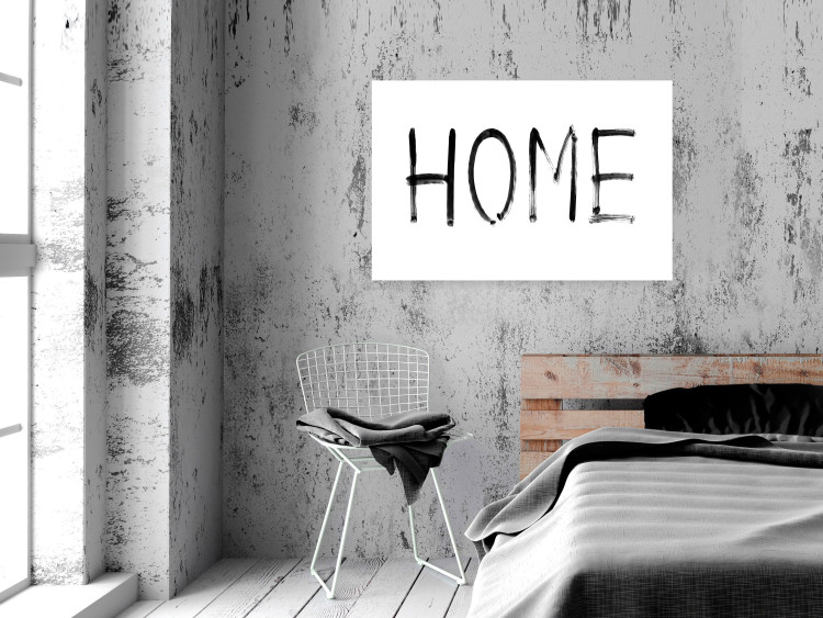 Wall Poster Black Home - black and white simple composition with English text 119278 additionalImage 4