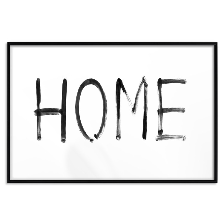 Wall Poster Black Home - black and white simple composition with English text 119278 additionalImage 15