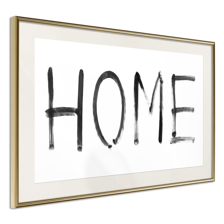 Wall Poster Black Home - black and white simple composition with English text 119278 additionalImage 2