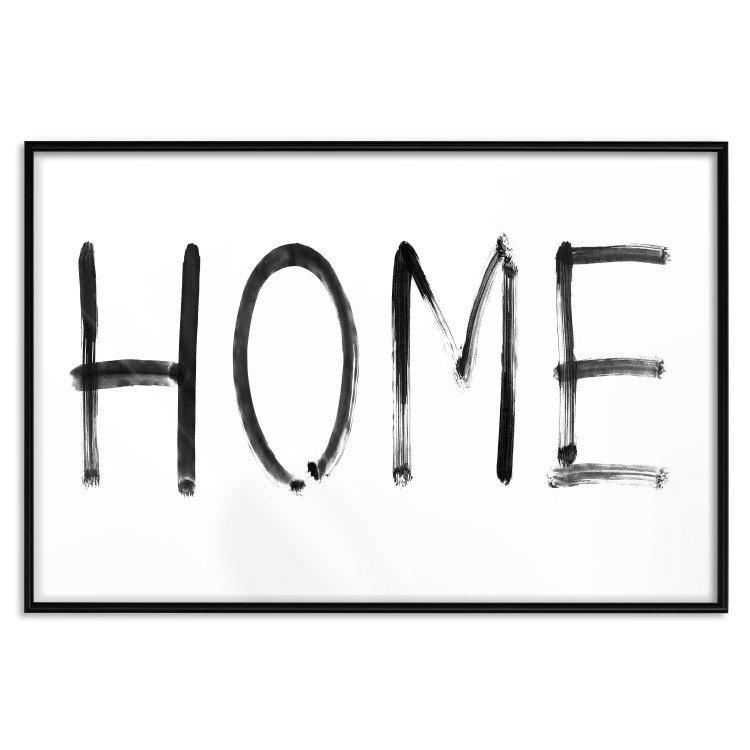 Wall Poster Black Home - black and white simple composition with English text 119278 additionalImage 24