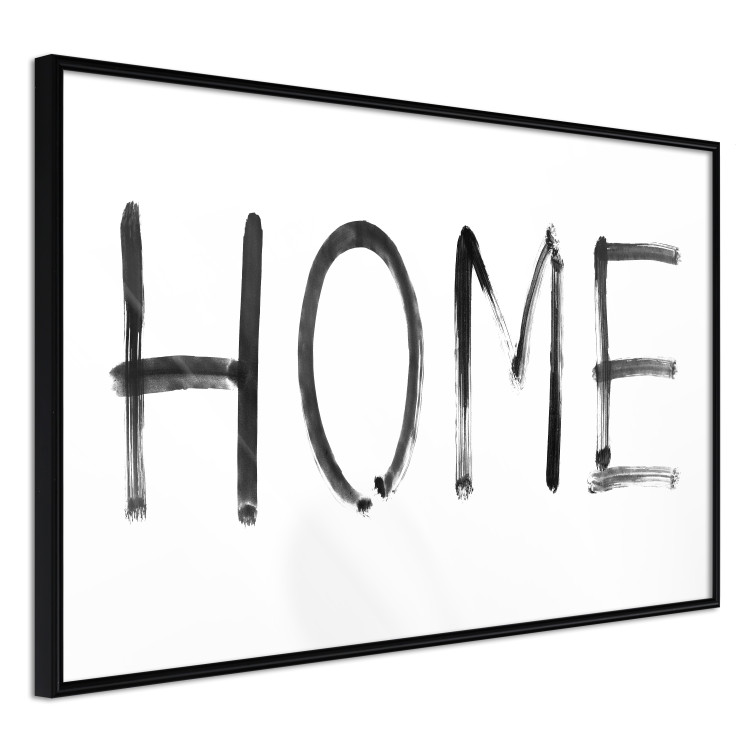 Wall Poster Black Home - black and white simple composition with English text 119278 additionalImage 12