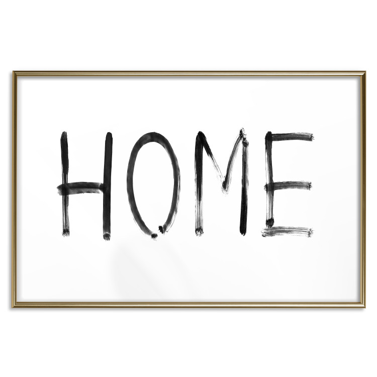 Wall Poster Black Home - black and white simple composition with English text 119278 additionalImage 16