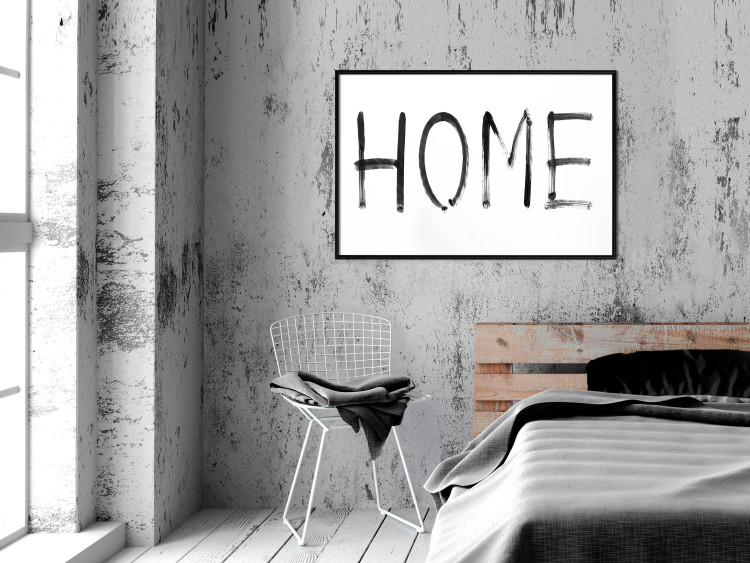 Wall Poster Black Home - black and white simple composition with English text 119278 additionalImage 5