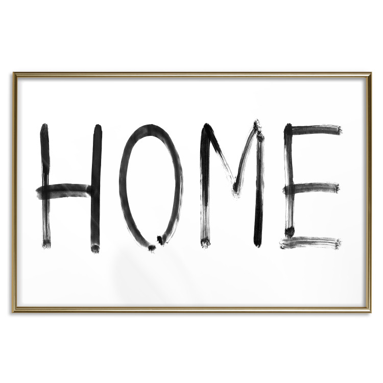 Wall Poster Black Home - black and white simple composition with English text 119278 additionalImage 20
