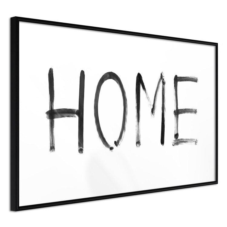 Wall Poster Black Home - black and white simple composition with English text 119278 additionalImage 11
