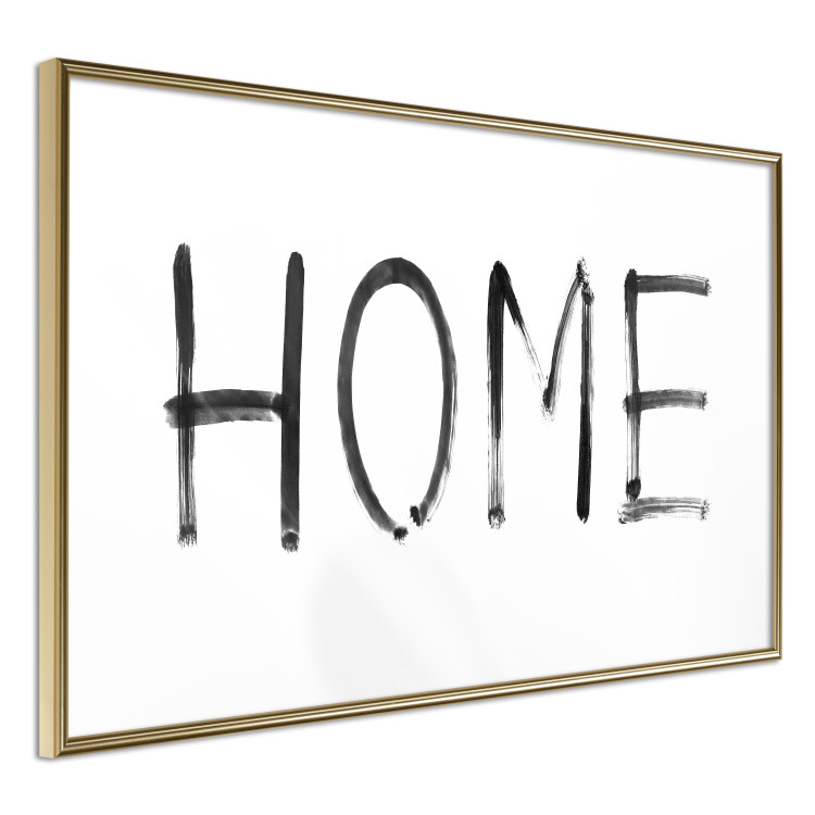 Wall Poster Black Home - black and white simple composition with English text 119278 additionalImage 8