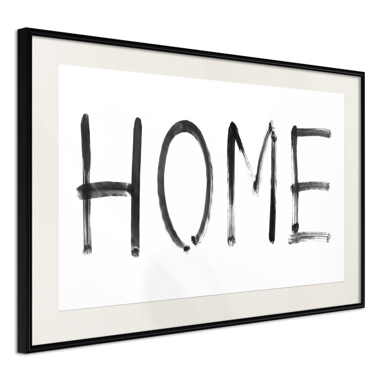 Wall Poster Black Home - black and white simple composition with English text 119278 additionalImage 3