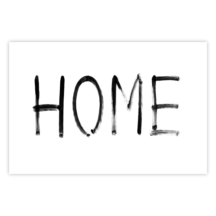 Wall Poster Black Home - black and white simple composition with English text 119278 additionalImage 25