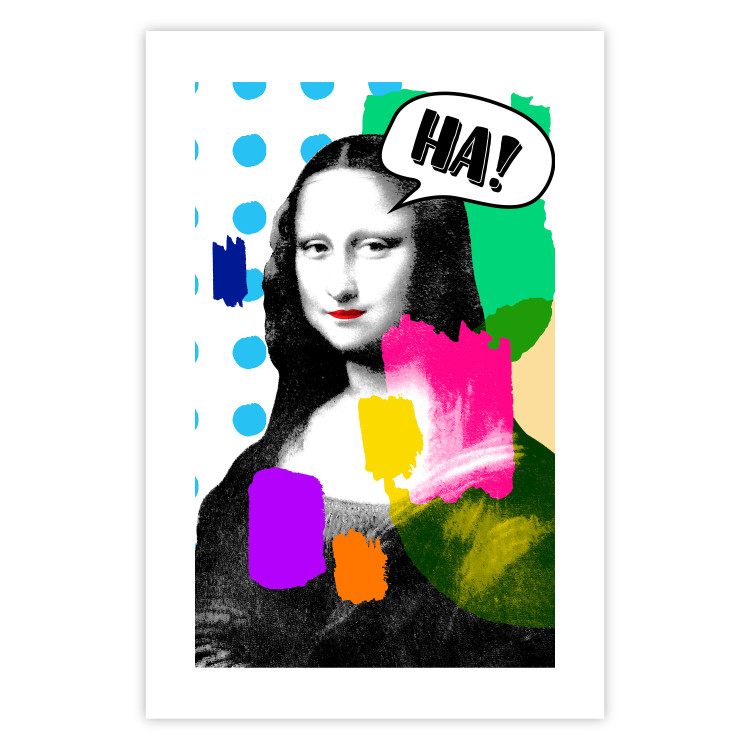 Poster Mona Lisa Pop Art - portrait of a woman in an abstract colorful motif 122378 additionalImage 25
