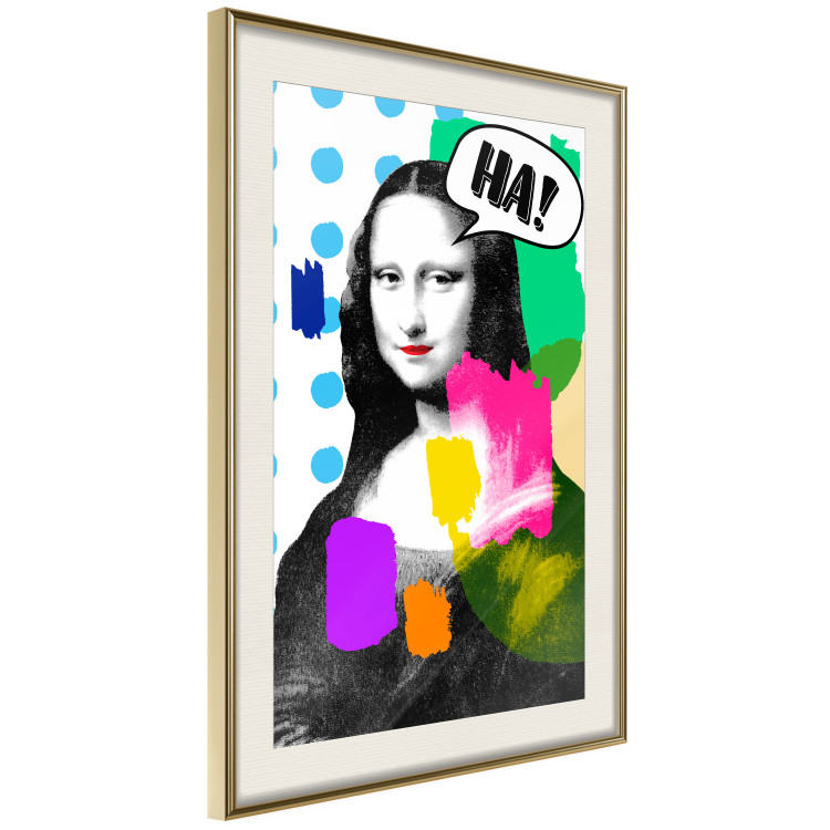 Poster Mona Lisa Pop Art - portrait of a woman in an abstract colorful motif 122378 additionalImage 3
