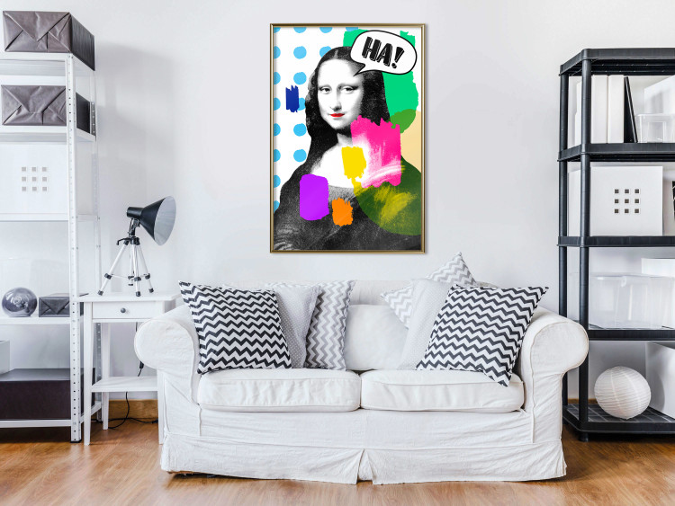 Poster Mona Lisa Pop Art - portrait of a woman in an abstract colorful motif 122378 additionalImage 14
