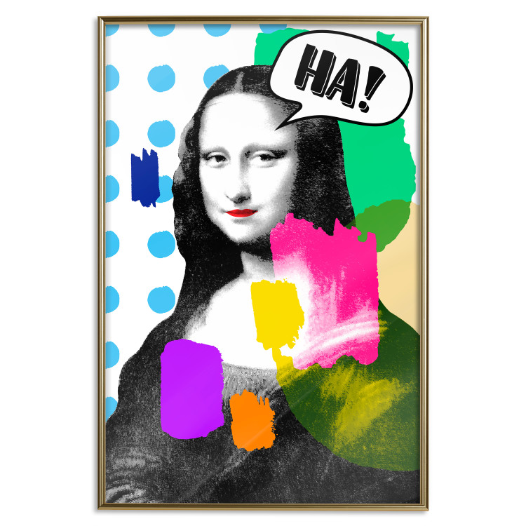 Poster Mona Lisa Pop Art - portrait of a woman in an abstract colorful motif 122378 additionalImage 16