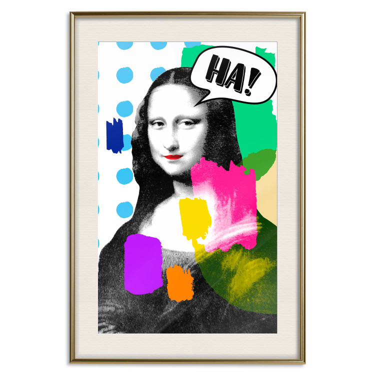 Poster Mona Lisa Pop Art - portrait of a woman in an abstract colorful motif 122378 additionalImage 19