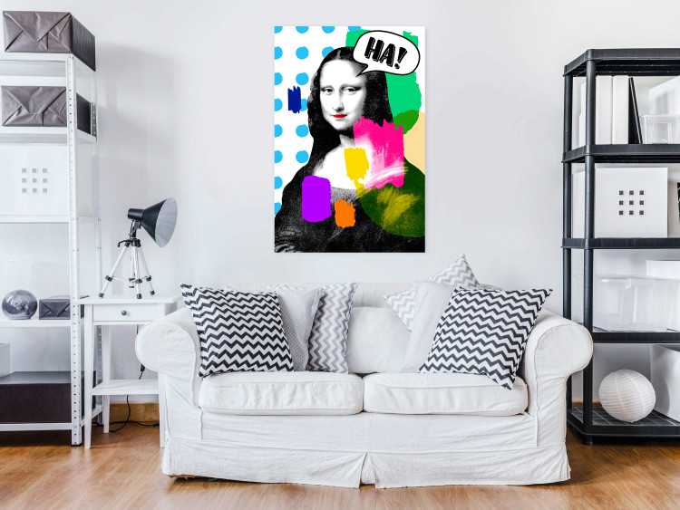 Poster Mona Lisa Pop Art - portrait of a woman in an abstract colorful motif 122378 additionalImage 17