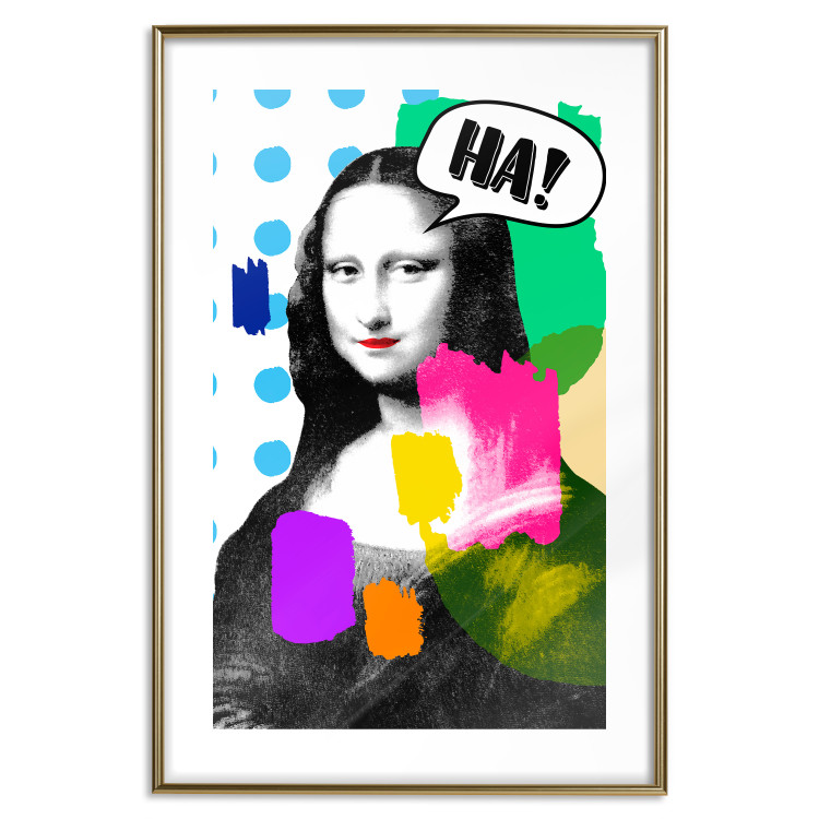 Poster Mona Lisa Pop Art - portrait of a woman in an abstract colorful motif 122378 additionalImage 14