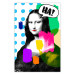 Poster Mona Lisa Pop Art - portrait of a woman in an abstract colorful motif 122378