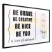 Poster Be Yourself - black English texts and small emojis on a white background 122778 additionalThumb 10