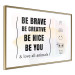 Poster Be Yourself - black English texts and small emojis on a white background 122778 additionalThumb 8