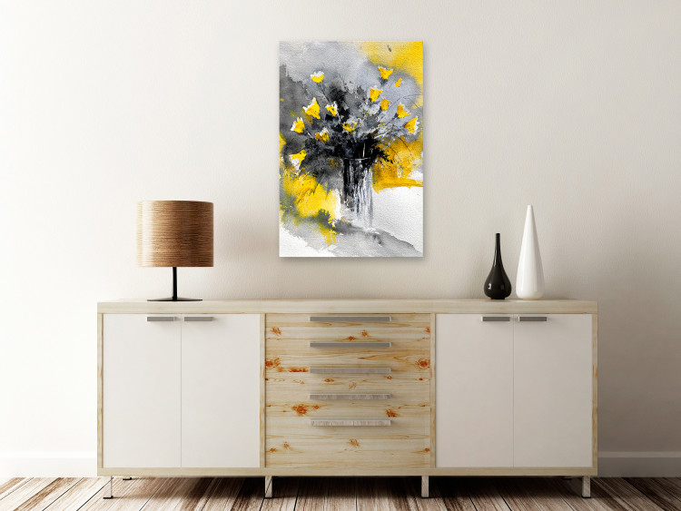 Canvas Bouquet of Colours (1 Part) Vertical Yellow 123078 additionalImage 3