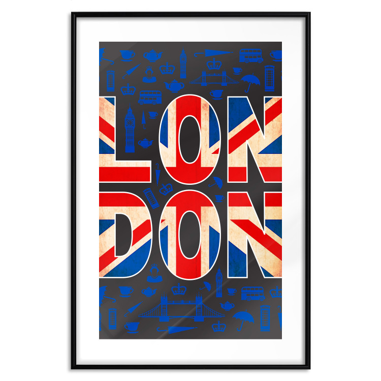 Wall Poster City of Culture - design with UK flag motif and icon background 123578 additionalImage 15