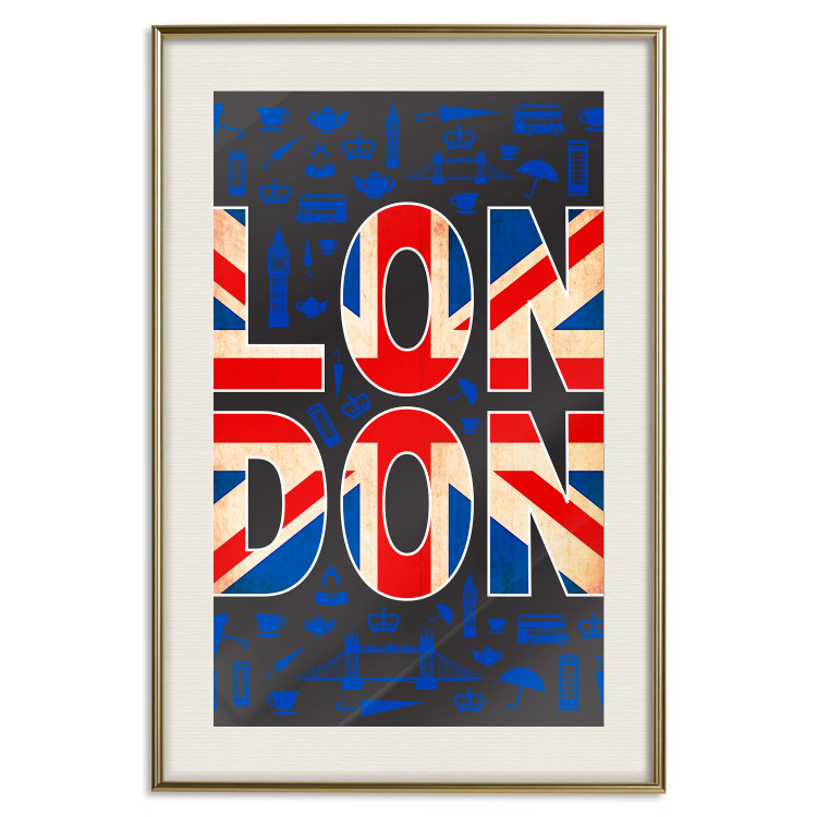 Wall Poster City of Culture - design with UK flag motif and icon background 123578 additionalImage 19