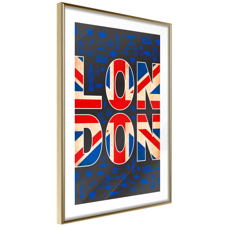 Wall Poster City of Culture - design with UK flag motif and icon background 123578 additionalImage 8