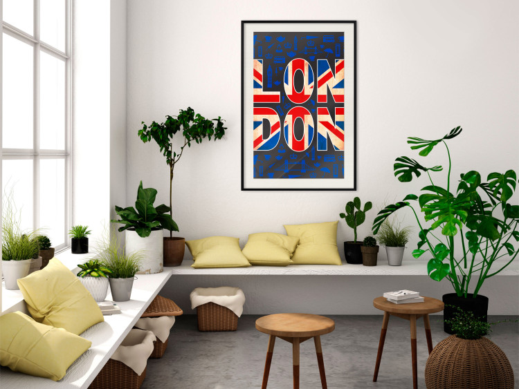 Wall Poster City of Culture - design with UK flag motif and icon background 123578 additionalImage 22