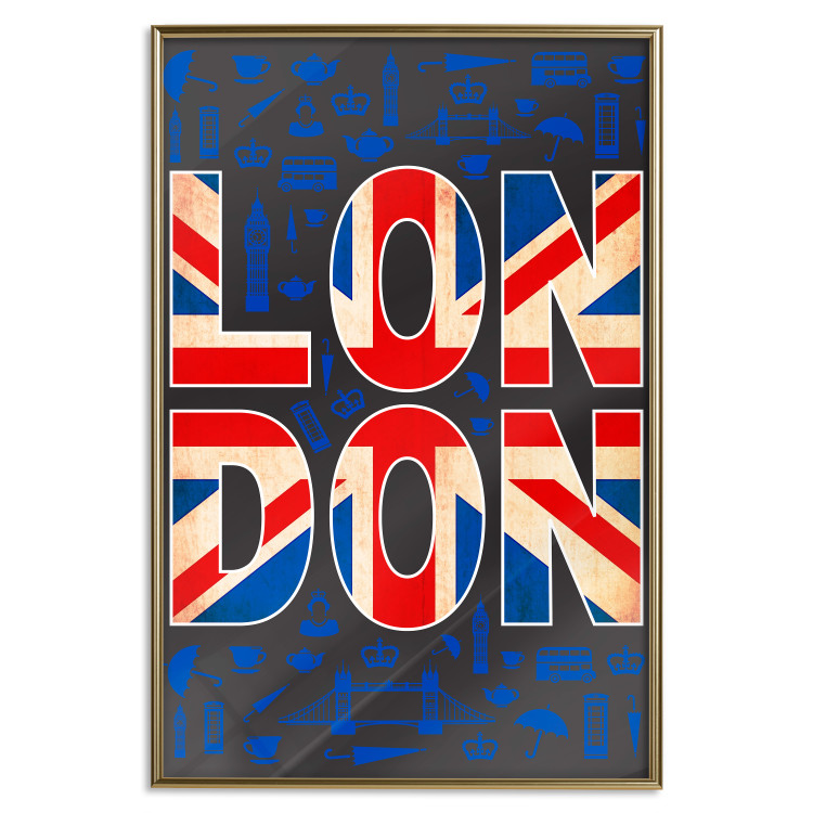 Wall Poster City of Culture - design with UK flag motif and icon background 123578 additionalImage 20