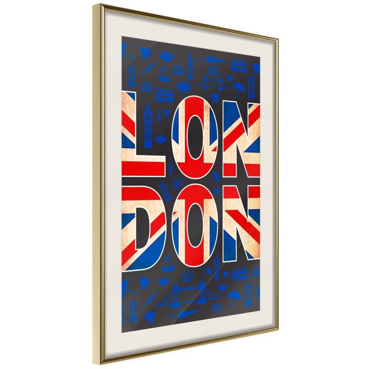 Wall Poster City of Culture - design with UK flag motif and icon background 123578 additionalImage 2