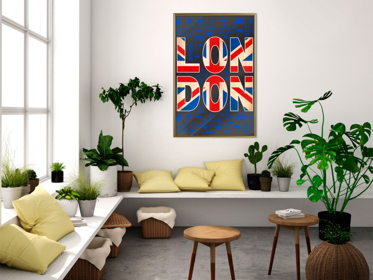 Wall Poster City of Culture - design with UK flag motif and icon background 123578 additionalImage 7