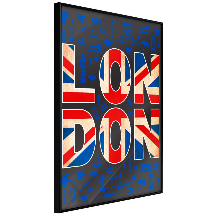 Wall Poster City of Culture - design with UK flag motif and icon background 123578 additionalImage 10