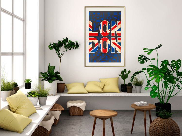 Wall Poster City of Culture - design with UK flag motif and icon background 123578 additionalImage 21