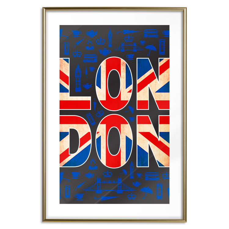Wall Poster City of Culture - design with UK flag motif and icon background 123578 additionalImage 16