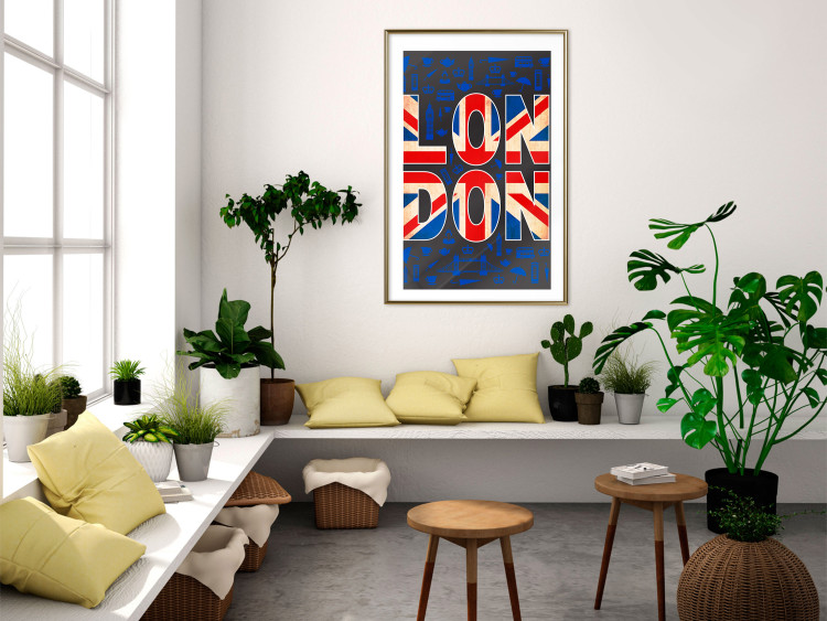 Wall Poster City of Culture - design with UK flag motif and icon background 123578 additionalImage 13