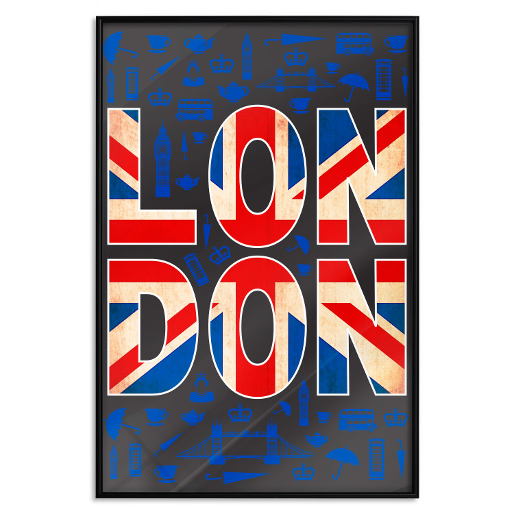 Wall Poster City of Culture - design with UK flag motif and icon background 123578 additionalImage 24