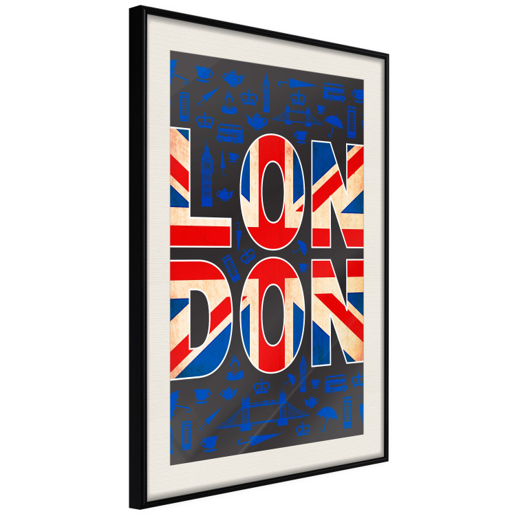 Wall Poster City of Culture - design with UK flag motif and icon background 123578 additionalImage 3