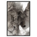Poster Whispering Dreams - black and white romantic animals on white background 123678 additionalThumb 24