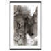 Poster Whispering Dreams - black and white romantic animals on white background 123678 additionalThumb 17