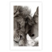 Poster Whispering Dreams - black and white romantic animals on white background 123678 additionalThumb 19
