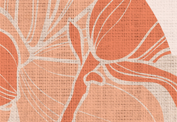 Canvas Print Canvas magnolia - japandi style orange flower print 123778 additionalImage 4