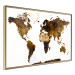 Wall Poster My World - world map with brown-colored continents on white background 123878 additionalThumb 14