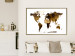 Wall Poster My World - world map with brown-colored continents on white background 123878 additionalThumb 13