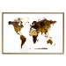 Wall Poster My World - world map with brown-colored continents on white background 123878 additionalThumb 14