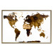 Wall Poster My World - world map with brown-colored continents on white background 123878 additionalThumb 16