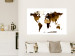Wall Poster My World - world map with brown-colored continents on white background 123878 additionalThumb 2