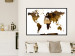 Wall Poster My World - world map with brown-colored continents on white background 123878 additionalThumb 5
