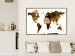 Wall Poster My World - world map with brown-colored continents on white background 123878 additionalThumb 7