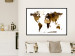 Wall Poster My World - world map with brown-colored continents on white background 123878 additionalThumb 6